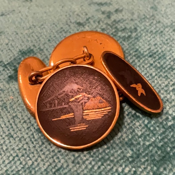 Vintage cufflinks: Mount Fuji - Picture 5 of 7